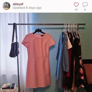 Pink Eyelet Shift Dress